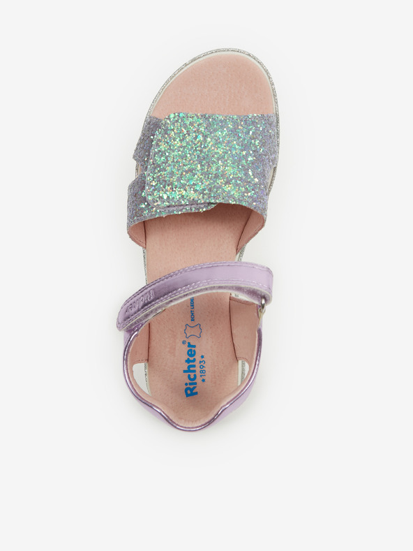 Richter Zeleni in vijolični dekliški kovinski sandali Richter