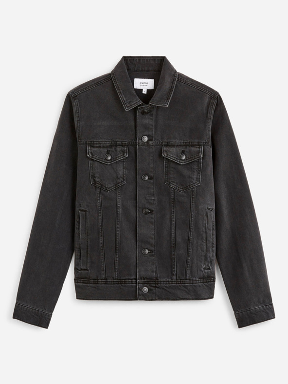 Celio Črna moška jakna iz džinsa Celio Dudens