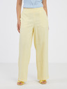 Vero Moda Svetlo rumene ženske hlače s širokimi nogavicami VERO MODA Carmen