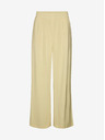 Vero Moda Svetlo rumene ženske hlače s širokimi nogavicami VERO MODA Carmen