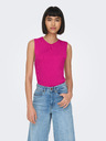 ONLY Temno roza ženski rebrasti zgornji del majice ONLY Majli