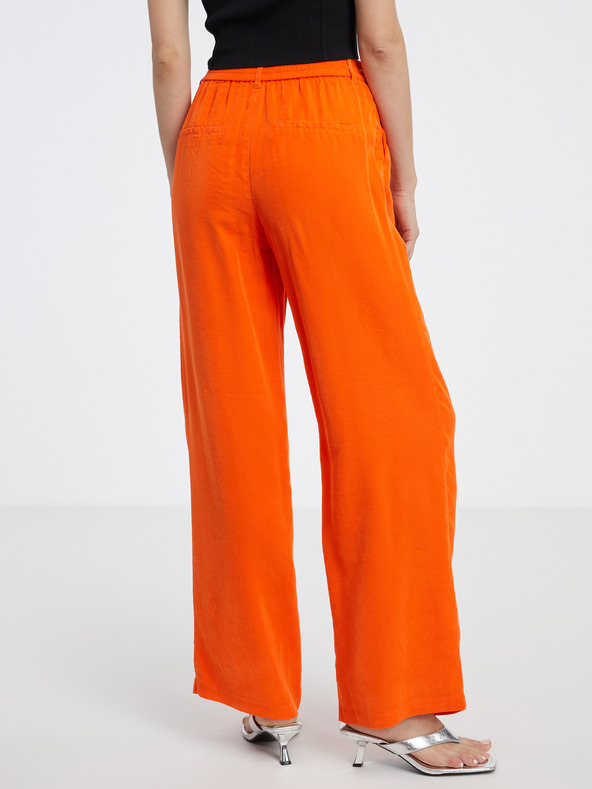 ONLY Oranžne ženske hlače ONLY Aris