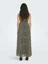 ONLY Rjava ženska vzorčasta maksi obleka ONLY Eliza