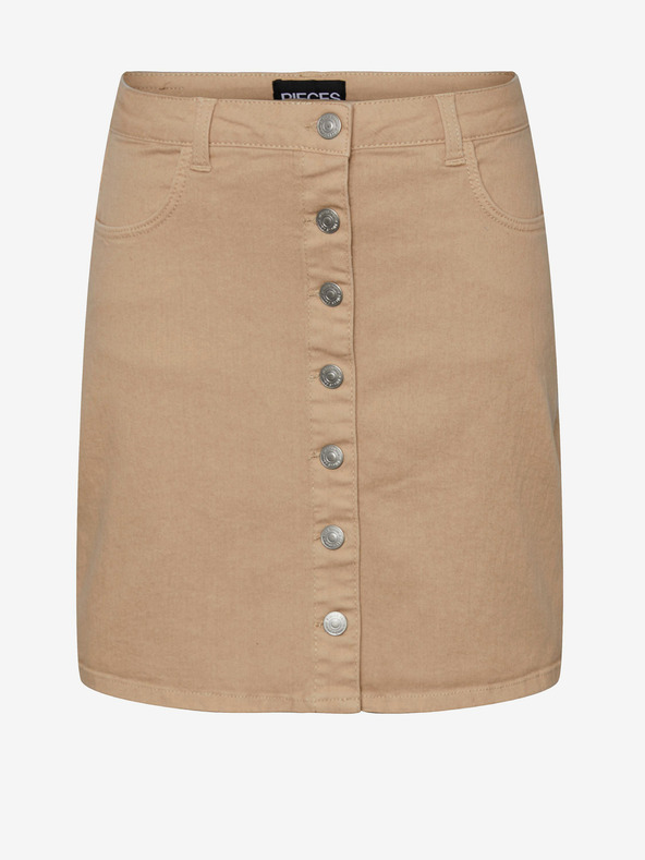 Pieces Svetlo rjava ženska krila iz džinsa Pieces Peggy