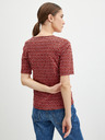 Orsay Rdeča ženska vzorčasta majica ORSAY