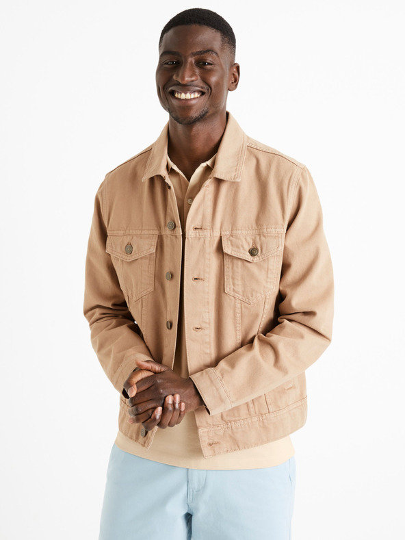 Celio Bež moška jakna iz džinsa Celio Dutrio