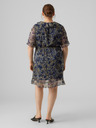 Vero Moda Curve Temno modra ženska vzorčasta obleka by VERO MODA CURVE Dora
