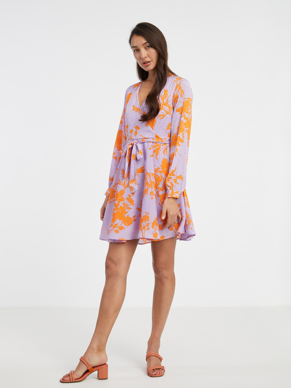 ONLY Svetlo vijolična ženska cvetlična ONLY poletna obleka