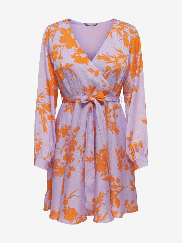 ONLY Svetlo vijolična ženska cvetlična ONLY poletna obleka