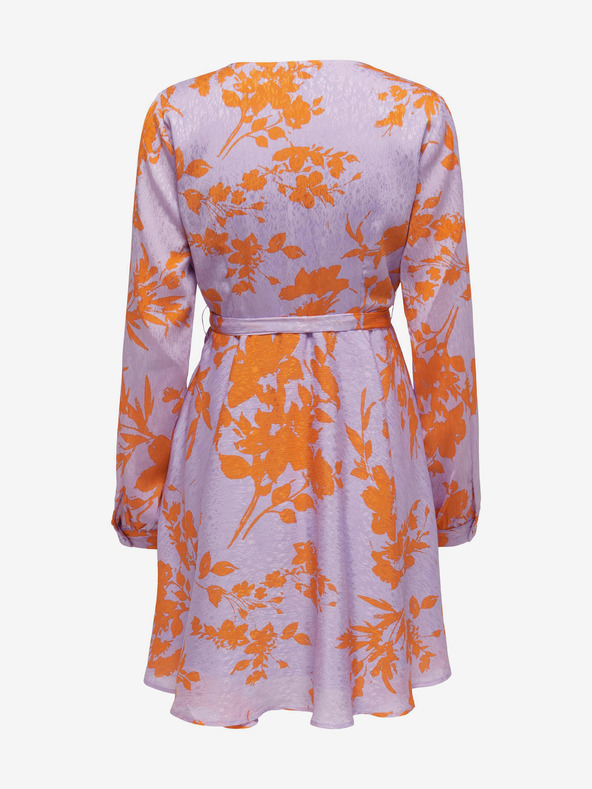 ONLY Svetlo vijolična ženska cvetlična ONLY poletna obleka