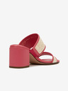 Högl Rožnati ženski usnjeni copati s peto Högl Marbella