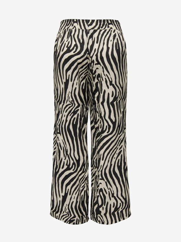 Jacqueline de Yong Črne in bež ženske hlače z vzorcem JDY Camille