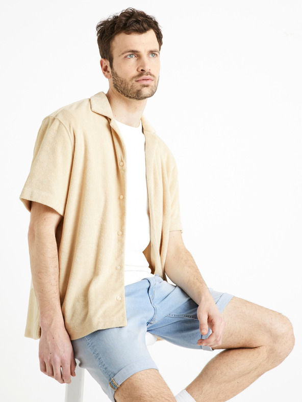 Celio Bež moška majica Celio Dabob