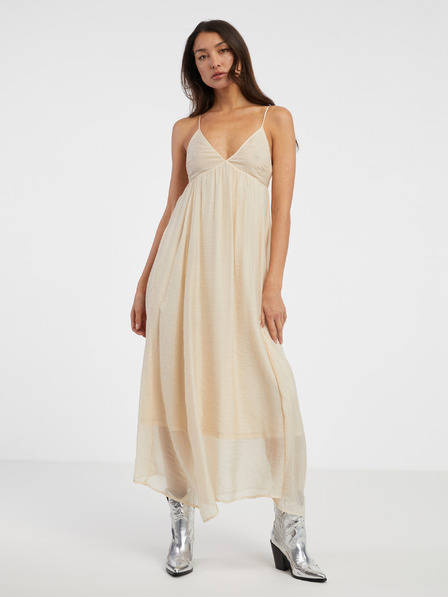ONLY Bež ženska maksi obleka ONLY Phoenix