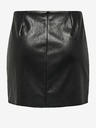 ONLY Črna ženska mini krilo iz usnja ONLY Leni