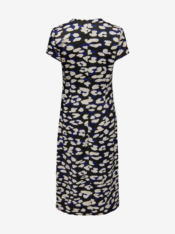 Jacqueline de Yong Kremasta in črna ženska vzorčasta obleka JDY Urba