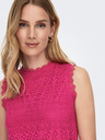 ONLY Temno roza ženska majica s čipko ONLY Evie