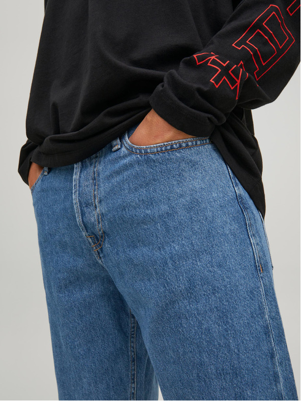 Jack & Jones Modre moške kavbojke širokega kroja Jack & Jones Eddie