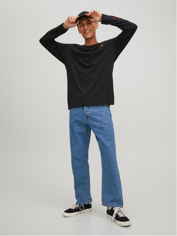 Jack & Jones Modre moške kavbojke širokega kroja Jack & Jones Eddie