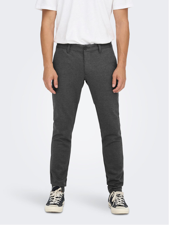 ONLY & SONS Temno sive moške hlače chino ONLY & SONS Mark