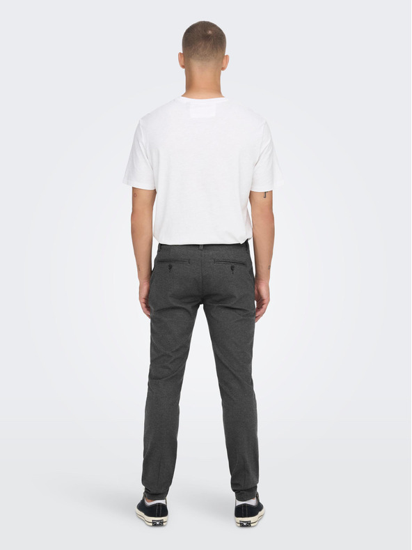 ONLY & SONS Temno sive moške hlače chino ONLY & SONS Mark