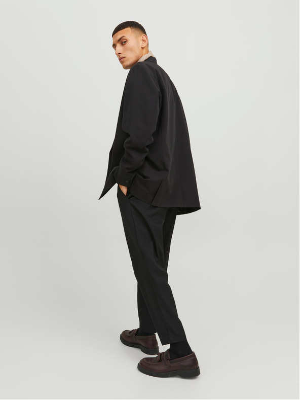Jack & Jones Črne moške hlače Jack & Jones Karl s krojenimi hlačami