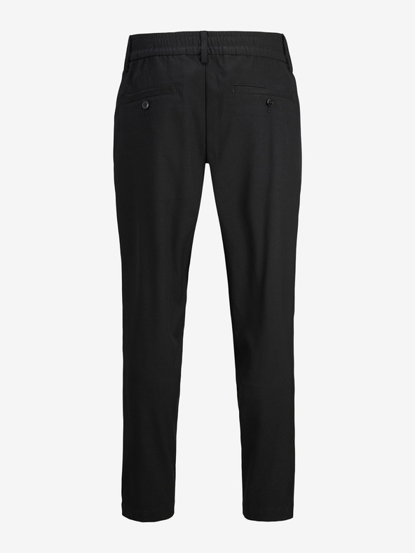 Jack & Jones Črne moške hlače Jack & Jones Karl s krojenimi hlačami