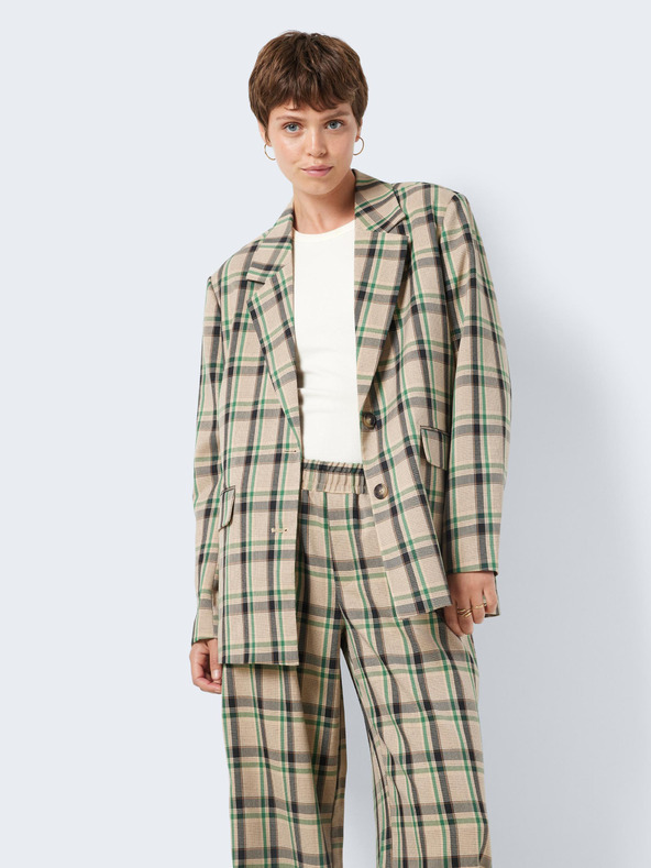 Noisy May Bež ženska prevelika kvačkana jakna Noisy May Laura