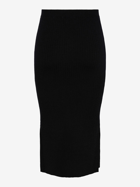 Pieces Črn ženski pulover Midi krilo Pieces Crista