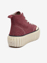 Diesel Diesel Hanami bordo barve ženske gležnjarske superge s platformo