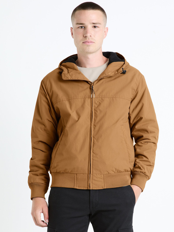 Celio Rjava moška jakna Celio Fuhoodie2