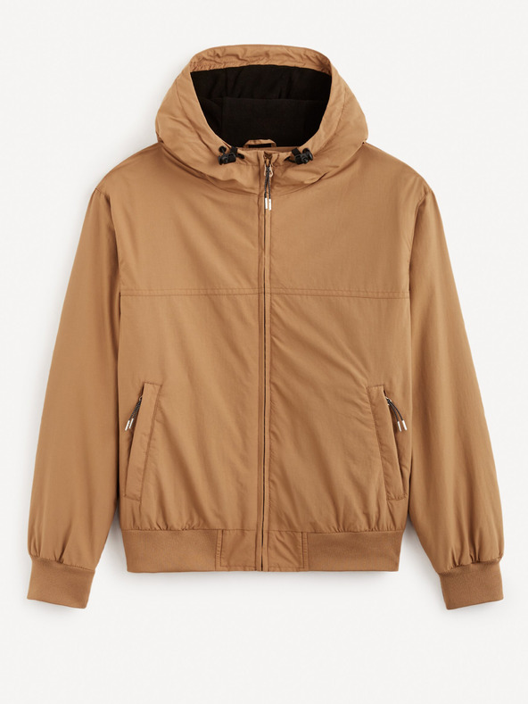 Celio Rjava moška jakna Celio Fuhoodie2