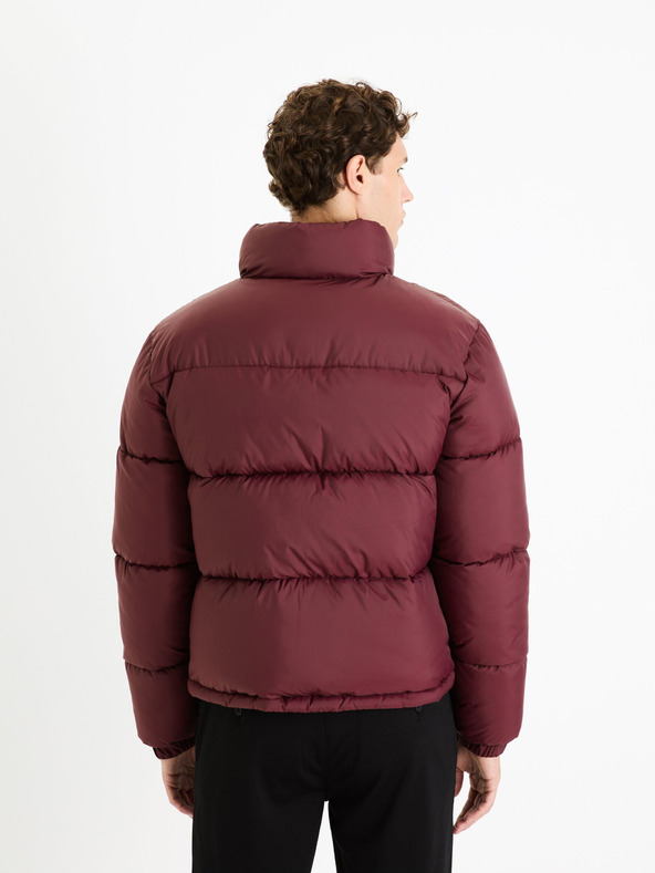 Celio Moška bordo prešita zimska jakna Celio Fuparigi