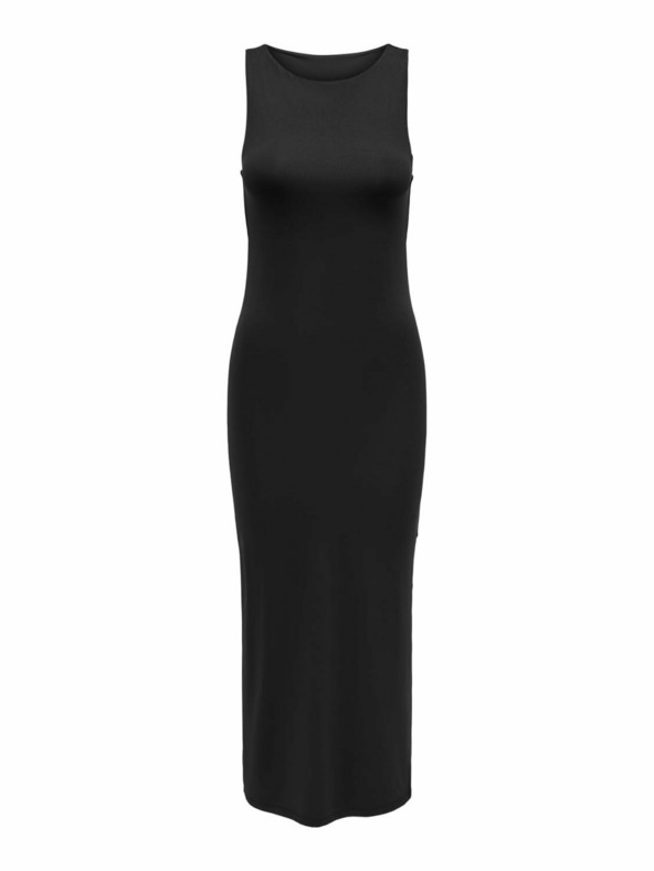 ONLY Črna ženska midi obleka brez rokavov ONLY Lea