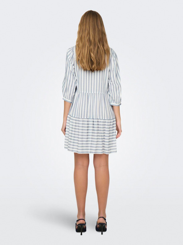 ONLY Modro-bela črtasta ženska obleka ONLY Kaya
