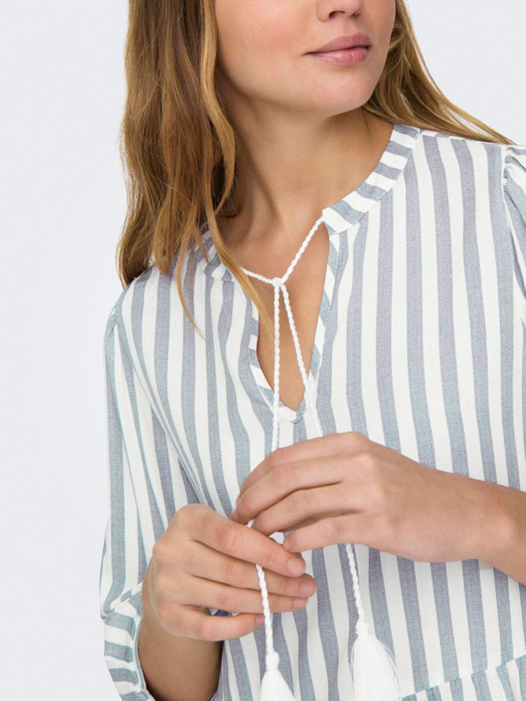 ONLY Modro-bela črtasta ženska obleka ONLY Kaya