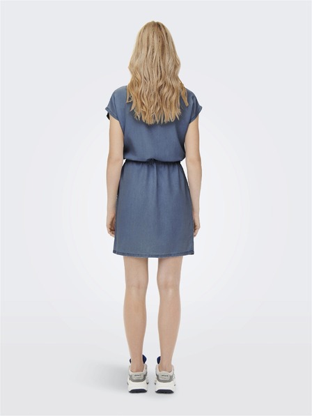 ONLY Modra ženska obleka iz džinsa ONLY Pema