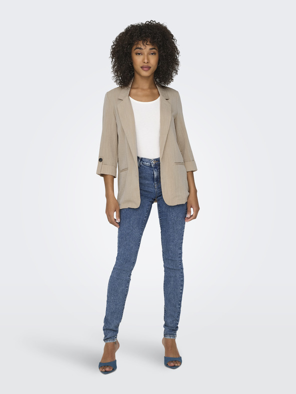 ONLY Bež ženski črtasti suknjič ONLY Marsa