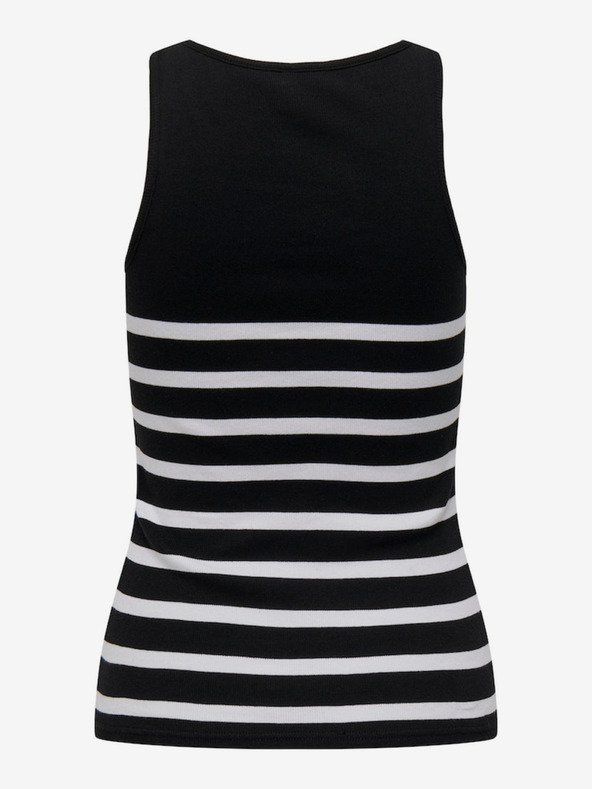 ONLY Črna črtasta ženska majica ONLY Kenya