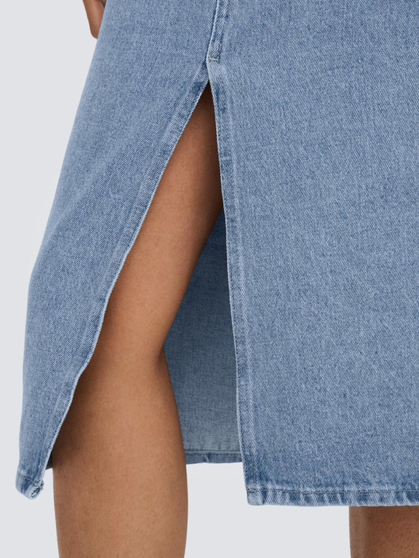 ONLY Svetlo modra ženska džins krilca midi ONLY Bianca