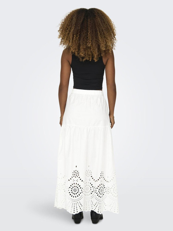 ONLY Belo žensko maksi krilo ONLY Roxanne