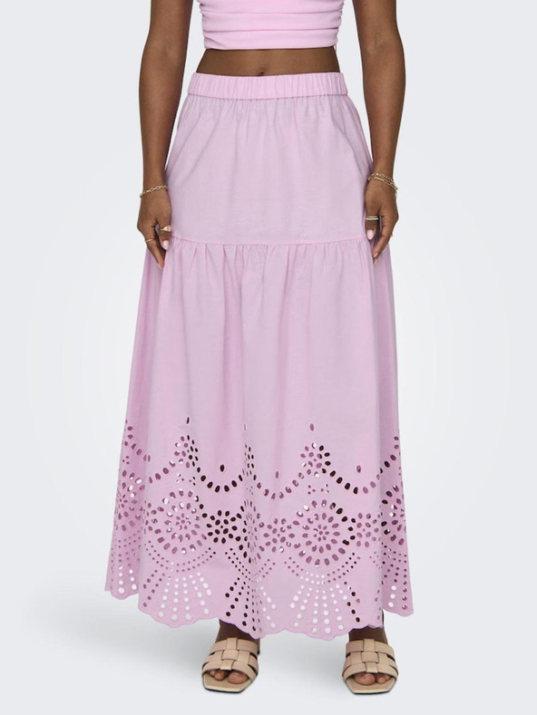 ONLY Svetlo roza ženska maksi krilo ONLY Roxanne