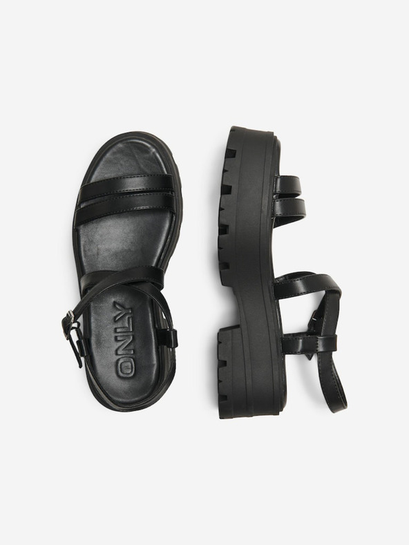 ONLY Črni ženski sandali na platformi ONLY Mercery-1