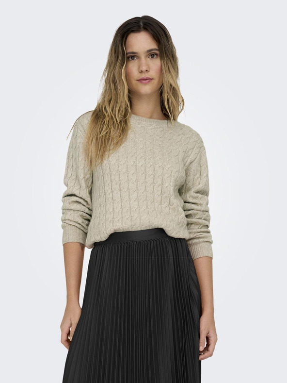 Jacqueline de Yong Črno žensko satenasto nagubano krilo JDY Sarah