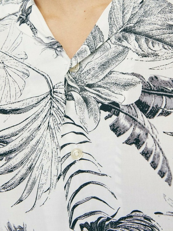 Jack & Jones Bela in siva vzorčasta moška srajca s kratkimi rokavi Jack & Jones Guru