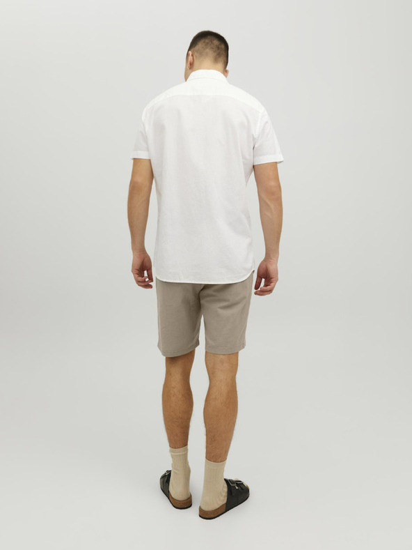 Jack & Jones Bež moške hlače chino s platnom Jack & Jones Dave