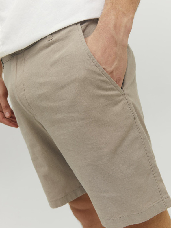 Jack & Jones Bež moške hlače chino s platnom Jack & Jones Dave
