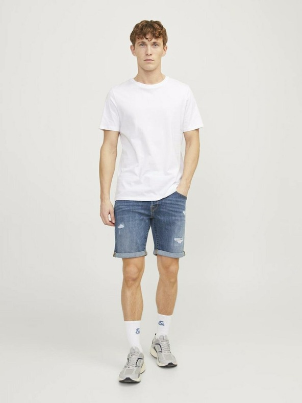 Jack & Jones Modre moške kratke hlače iz džinsa Jack & Jones Rick