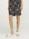 Jack & Jones Črne moške vzorčaste kopalke Jack & Jones Fiji