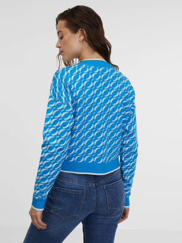 Orsay Modra ženska vzorčasta jopica ORSAY